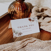 Boho Pampas Grass Wedding Bedankkaart