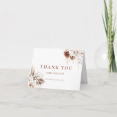 Boho Pampas Grass Wedding Bedankkaart (Voorkant)