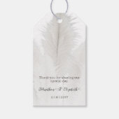 Boho Pampas Grass Wedding Favoriet Cadeaulabel (Voorkant)