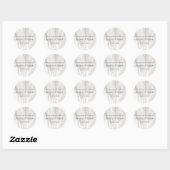 Boho Pampas Grass Wedding Favoriet Ronde Sticker (Vel)