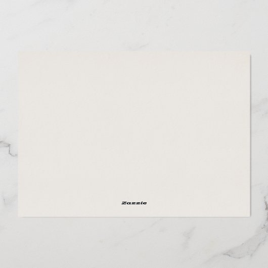 Boho Pampas Grass Wedding Folie Uitnodiging (Achterkant)