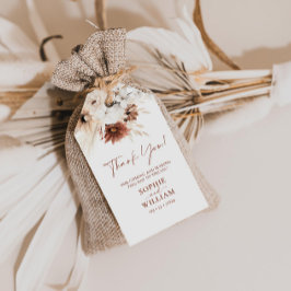 Boho Pampas Grass Wedding Gift Labels Cadeaulabel