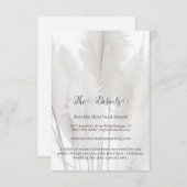 Boho Pampas Grass Wedding Informatiekaartje (Voorkant / Achterkant)