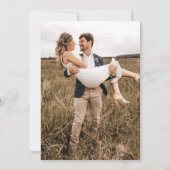 Boho Pampas Grass Wedding Invitation Kaart (Achterkant)