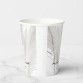 Boho Pampas Grass Wedding Papieren Bekers (Rechts)