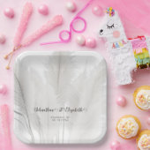 Boho Pampas Grass Wedding Papieren Bordje (Feest)