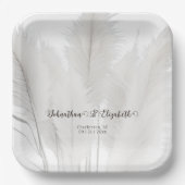 Boho Pampas Grass Wedding Papieren Bordje (Voorkant)