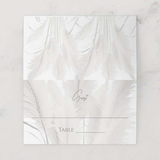 Boho Pampas Grass Wedding Plaatskaartje (Buitenkant ongevouwen)