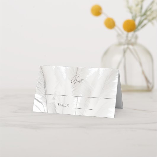 Boho Pampas Grass Wedding Plaatskaartje (Voorkant)