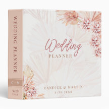 Boho Pampas Grass Wedding Planner Organisator Blus