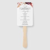 Boho Pampas Grass Wedding Program Fan Handwaaier (Achterkant)