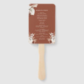 Boho Pampas Grass Wedding Programme Fan Hand Handwaaier (Achterkant)