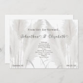 Boho Pampas Grass Wedding Programme Programmakaart (Voorkant / Achterkant)