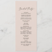 Boho Pampas Grass Wedding Programme Programmakaart (Achterkant)