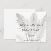 Boho Pampas Grass Wedding Rehearsal Dinner Kaart (Voorkant / Achterkant)