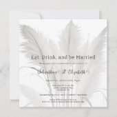 Boho Pampas Grass Wedding Rehearsal Dinner Kaart (Voorkant)