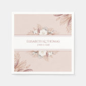 Boho Pampas Grass Wedding Servet (Voorkant)