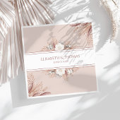 Boho Pampas Grass Wedding Servet