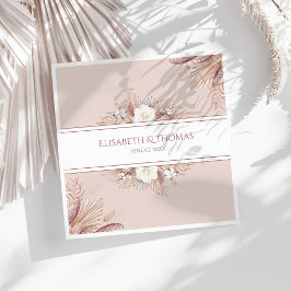 Boho Pampas Grass Wedding Servet