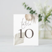 Boho Pampas Grass Wedding Table Number (Staand voorkant)