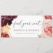 Boho Pampas Grass Wedding vind je in je stoelenkaa Programmakaart (Voorkant)