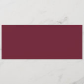 Boho Pampas Grass Wedding vind je in je stoelenkaa Programmakaart (Achterkant)