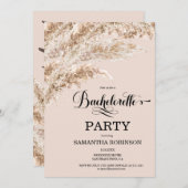 Boho Pampas Grass Weekend Bachelorette Kaart (Voorkant / Achterkant)