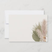 Boho Pampas Grass Western Cowgirl Bedankkaart (Achterkant)