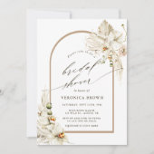 Boho Pampas Grass White Orchid Arch Vrijgezellenfe Kaart (Voorkant)