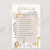 Boho Pampas Grass Wilde Dieren vinden het gastspel (Voorkant / Achterkant)