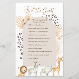 Boho Pampas Grass Wilde Dieren vinden het gastspel