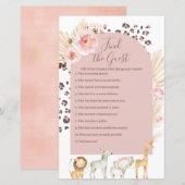 Boho Pampas Grass Wilde Dieren vinden het gastspel (Voorkant / Achterkant)