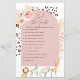 Boho Pampas Grass Wilde Dieren vinden het gastspel