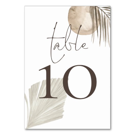 Boho Pampas Grasses Cream Wedding Kaart (Voorkant)