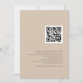 Boho Pampas Grasses Overlay QR Code Weddenschap Kaart (Achterkant)