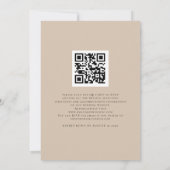 Boho Pampas Grasses QR Code Weddenschap Kaart (Achterkant)