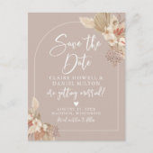 Boho Pampas grast Neutrals sparen het Briefkaart v (Voorkant)