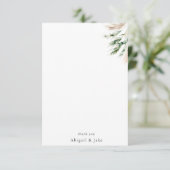 Boho Pampas & Greenery Minimalistisch Gepersonalis Bedankkaart (Staand voorkant)