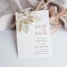 boho pampas groen bloemen Save the Date
