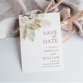 boho pampas groen bloemen Save the Date