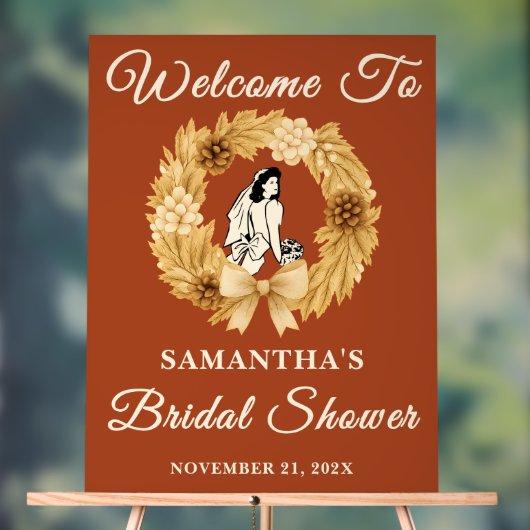 Boho Pampas Herfst Vrijgezellenfeest Welkom Acryl Bord (Neutraal)