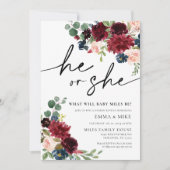 Boho Pampas Hij of zij nodigt beide geslachten uit Kaart (Voorkant)