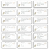 Boho Pampas Individuele Ontvanger Naam Adres Sticker (Voorkant)