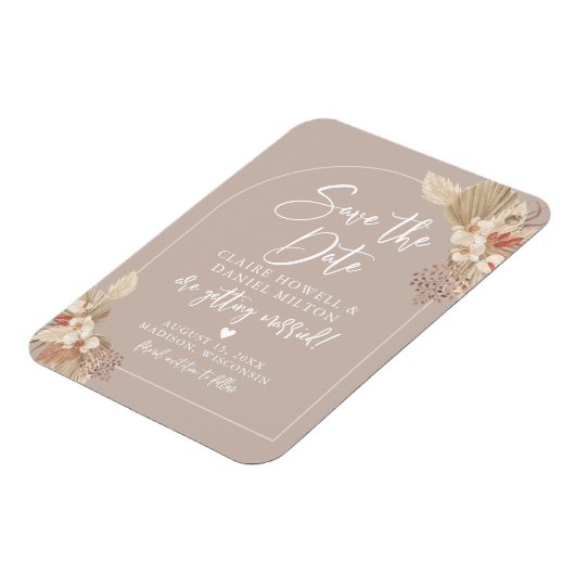 Boho Pampas krijgt neutraal als de datum wordt opg Magneet (Linkerzijde)