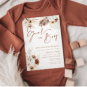 Boho Pampas Meisje of Jongen Geslacht Reveal Uitno Kaart