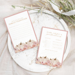 Boho Pampas Meisje Pompoen Baby Voorspellingsspel