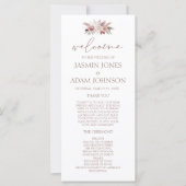 Boho Pampas Neutral Floral Wedding Welkomstprogram (Voorkant)