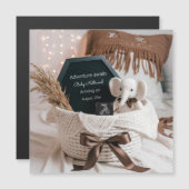 Boho pampas neutrale zwangerschapsaankondiging (Voorkant / Achterkant)