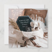 Boho pampas neutrale zwangerschapsaankondiging kaart (Voorkant)