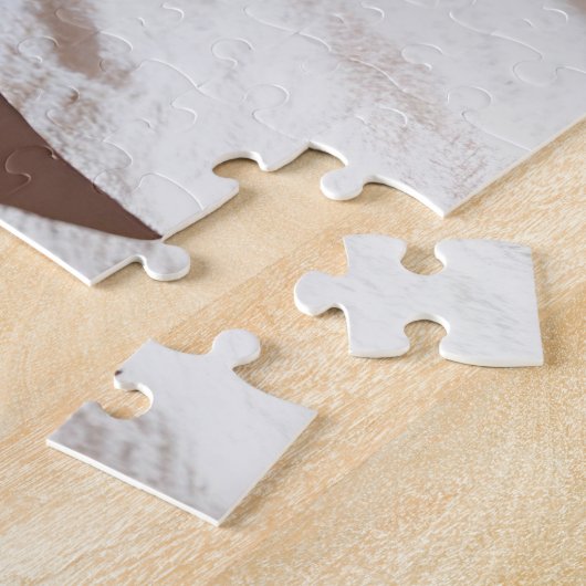 Boho pampas neutrale zwangerschapsaankondiging legpuzzel (Zijkant)